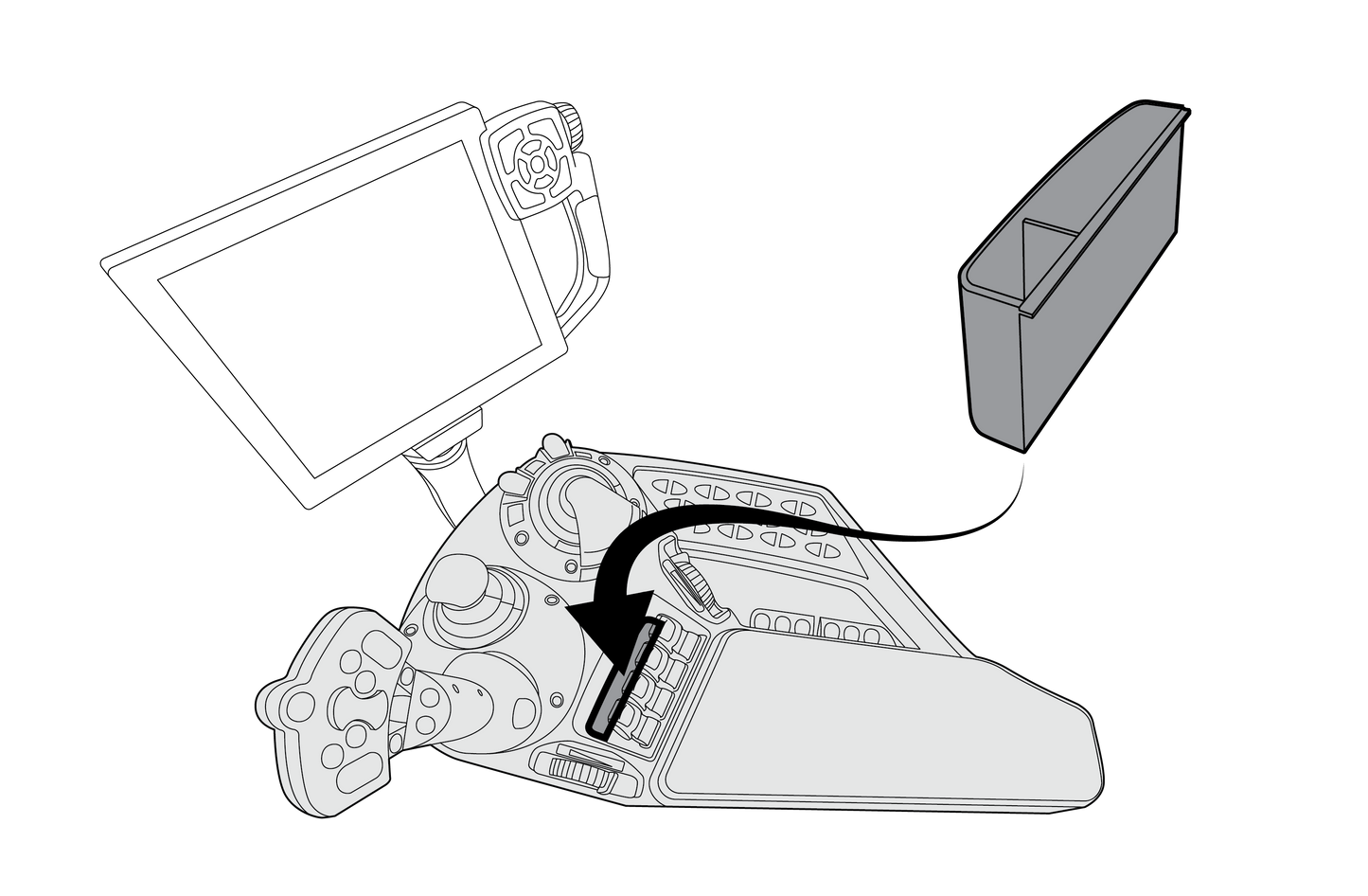 PROFI - SET; 1x Ablagefach groß & 1x Ablagefach klein Passend für Fendt 500 / 700 / 800 / 900 /1000 / SCR - S4  Power / Profi / Profi Plus